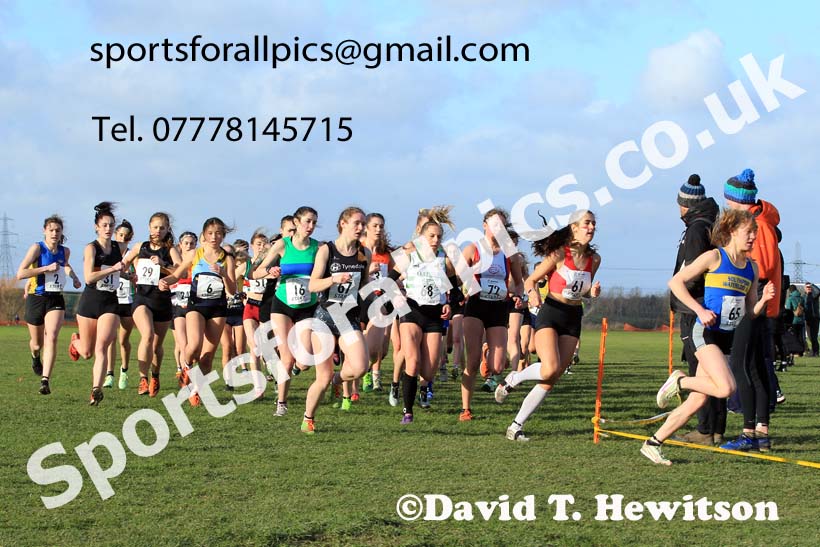 Womens under-20s 2022 Northern Cross Country Champs., Pontefract. Photo: David T. Hewitson/Sports for All Pics